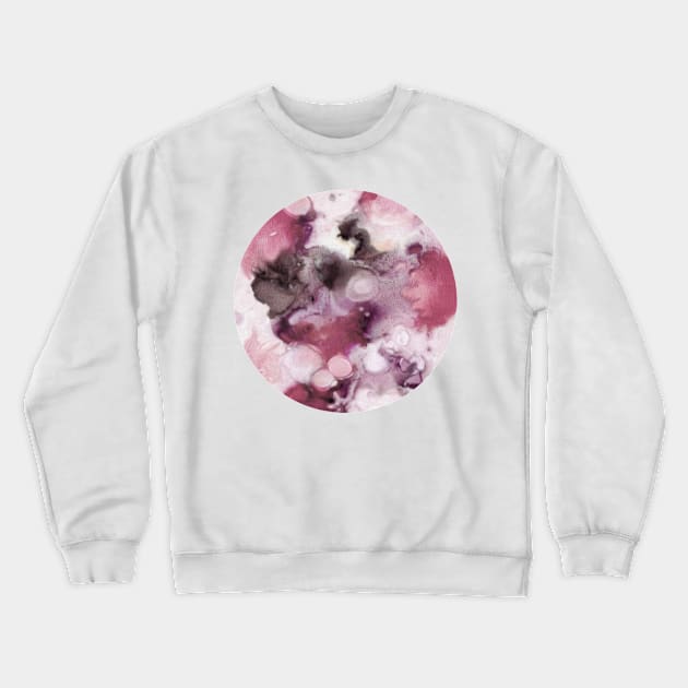 Organic Abstract in shades of plum Crewneck Sweatshirt by micklyn